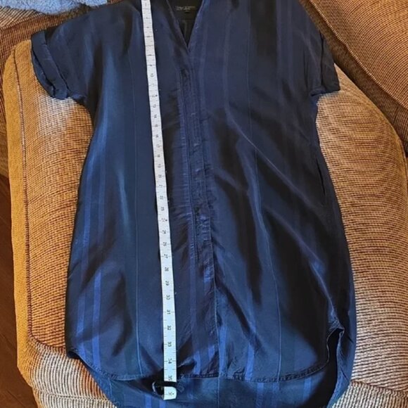 rag & bone Dark Blue Striped Shirt A-6 - Picture 6 of 7